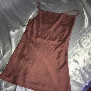 Mauve pink cowl neck mini dress